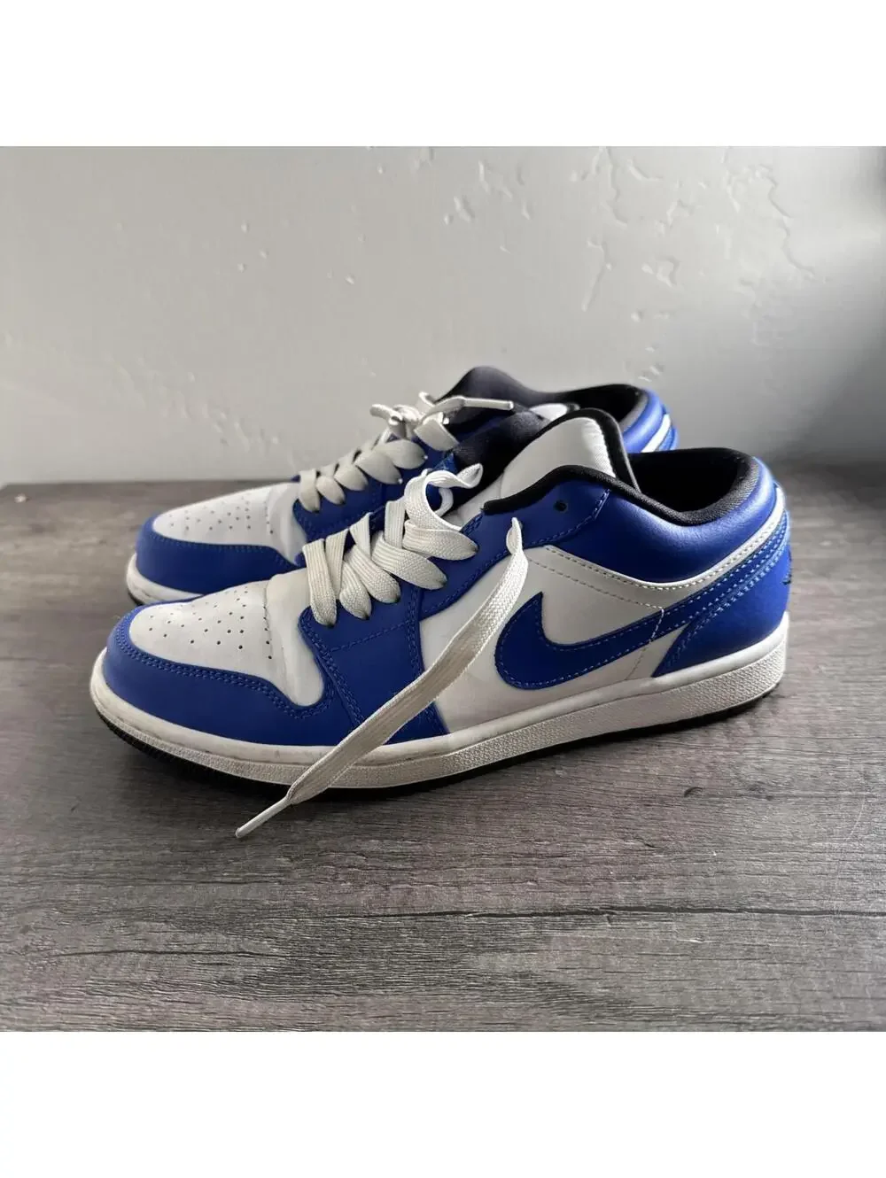 Nike Air Jordan 1 Low Men's Sneakers Size 8 Blue/White Game Royal 553558-124
